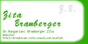 zita bramberger business card